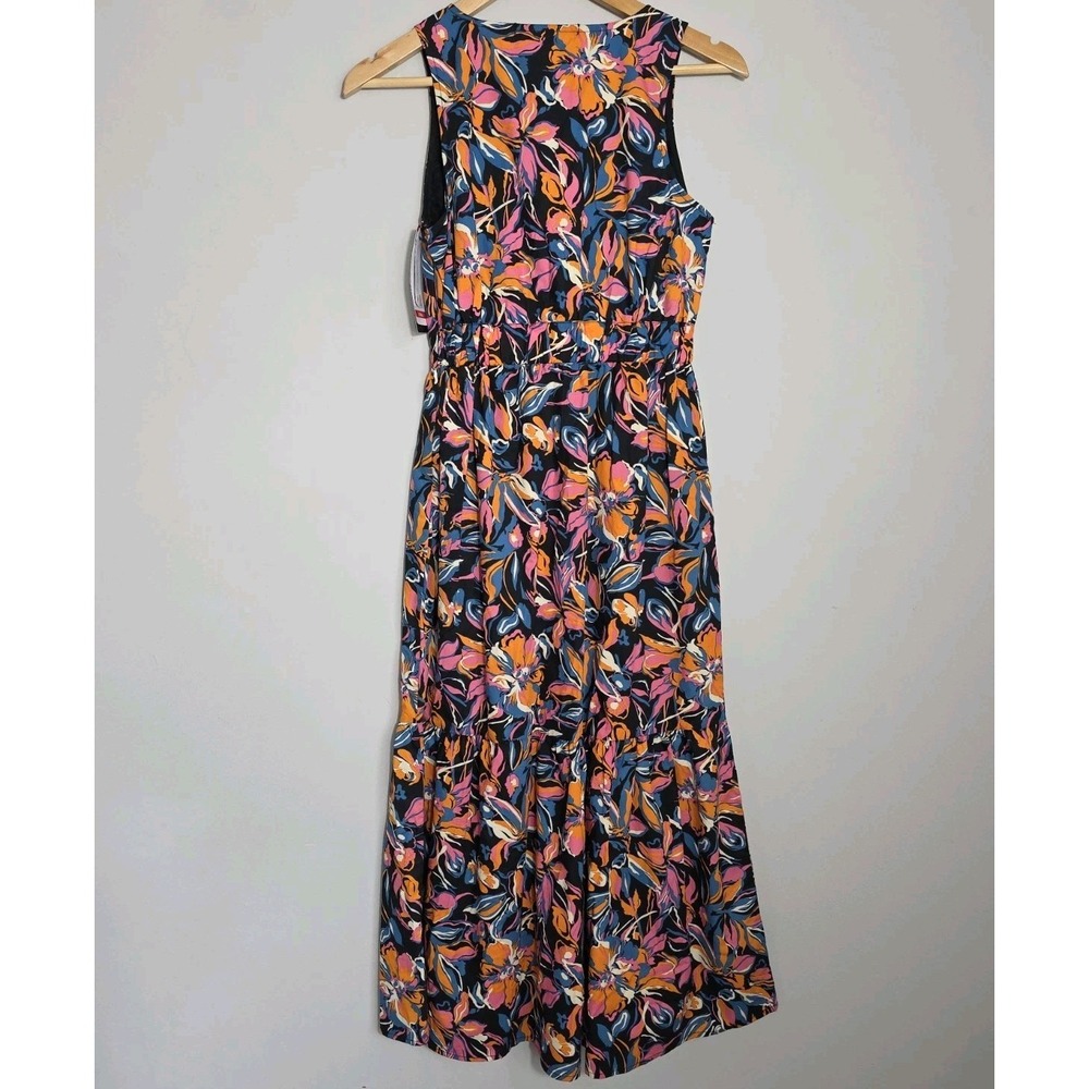 French Connection Summer Maxi Dress XS Floral Twist Front Sleeveless NWT - Picture 3 of 11
